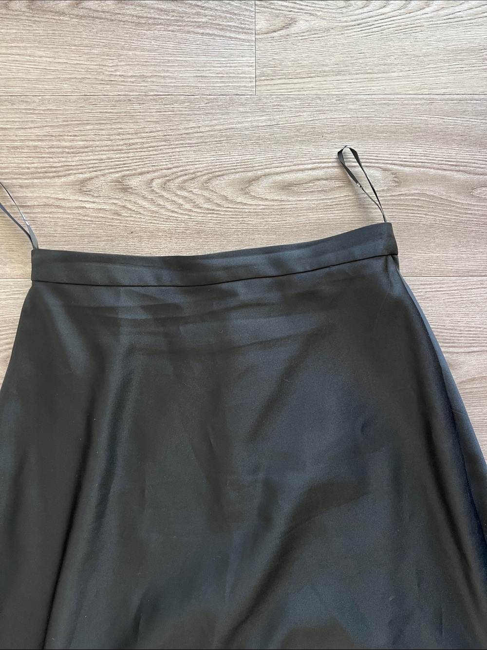 Tadashi Shoji Black Satin Maxi Skirt - Picture 2 of 4
